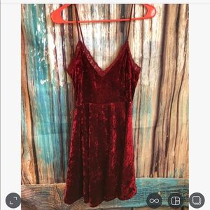 Crushed Red Velvet Dress. Perfect for New Years!
